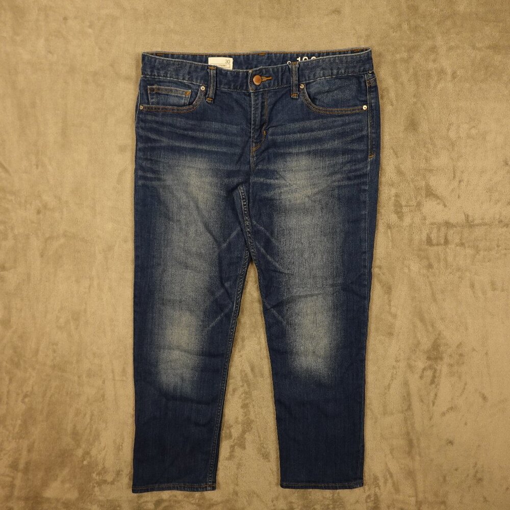 Gap jeans Real straight crop women's 30 Laguna Blue denim